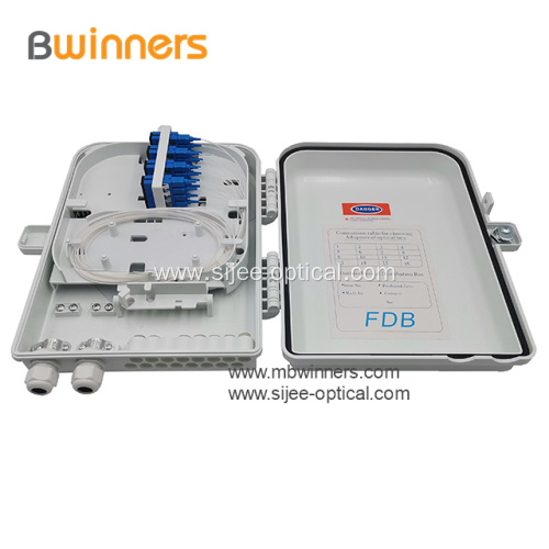 IP65 Waterproof 1x16 PLC Splitter Fiber Optic Plastic Distribution Box